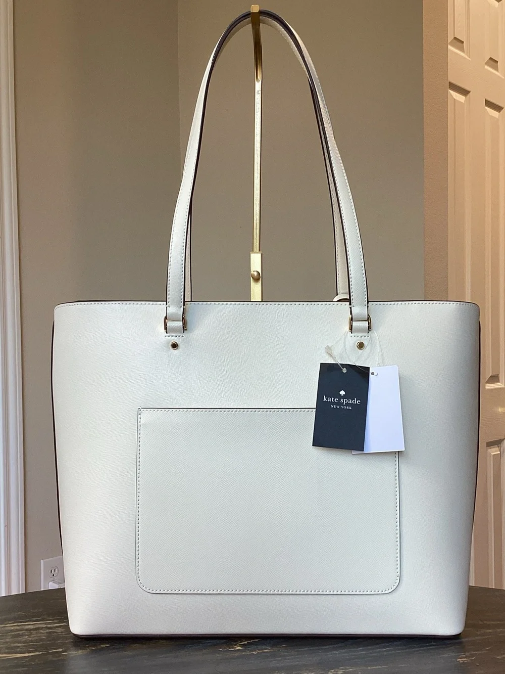Kate Spade Festive Floral Meringue Leather Tote Bag - Picture 4 of 14